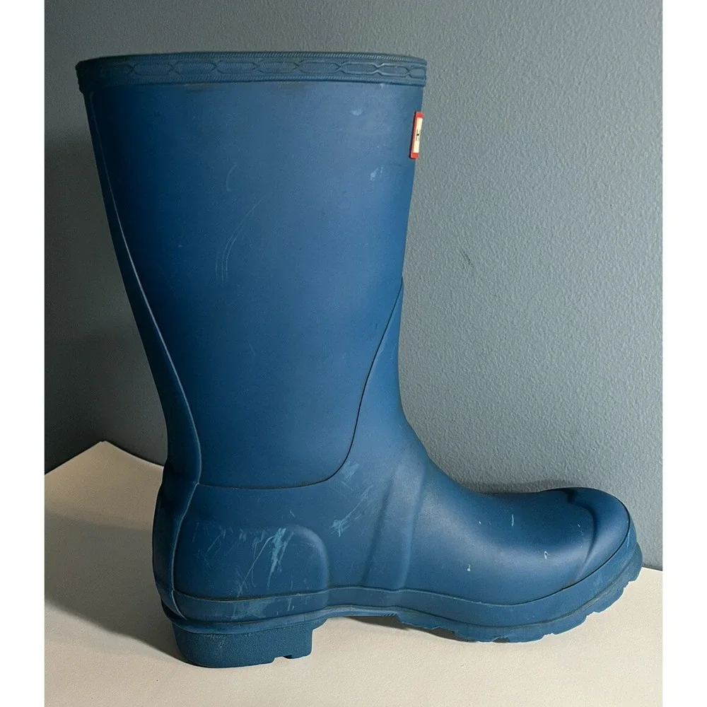 Hunter Rain Boots Youth Kids' 5M US Size Blue Rubber